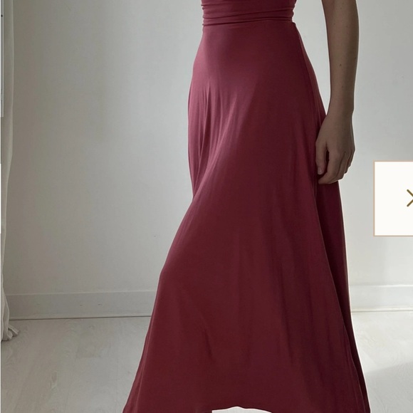 2 pieces! AYM Audrey midi dress and ballet bamboo wrap top in mauve pink - Picture 8 of 11